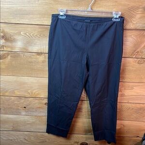 Eileen Fisher Womens Black Pants side Zip Md office Business Casual Straight leg